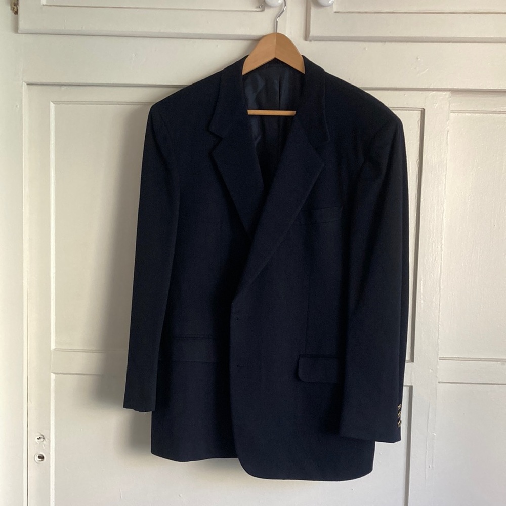 Brioni Roma 100% Cashmere 100% Silk Lining 44R Navy Blazer Made in Italy 🇮🇹
